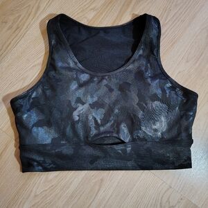 Black Camouflage Sports Bra